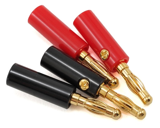 [PTK-5003] ProTek RC 4.0mm Gold Plated Banana Plugs (2 Red/2 Black)
