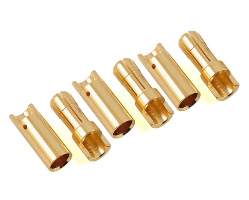 [PTK-5014] ProTek RC 5.5mm "Super Bullet" Solid Gold Connectors (3 Male/3 Female)