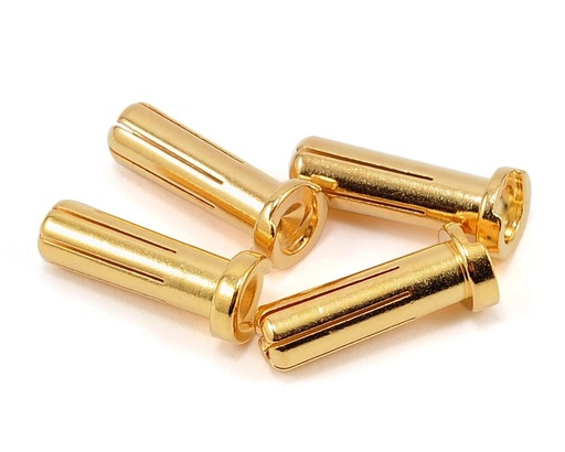[PTK-5022] ProTek RC 5.0mm "Super Bullet" Solid Gold Connectors (4 Male)
