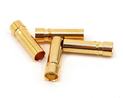 [PTK-5023] ProTek RC 5.0mm "Super Bullet" Solid Gold Connectors (4 Female)