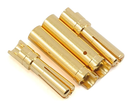 [PTK-5032] ProTek RC 4.0mm "Super Bullet" Solid Gold Connectors (2 Male/2 Female)
