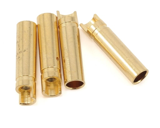 [PTK-5036] ProTek RC 4.0mm "Super Bullet" Solid Gold Connectors (4 Female)