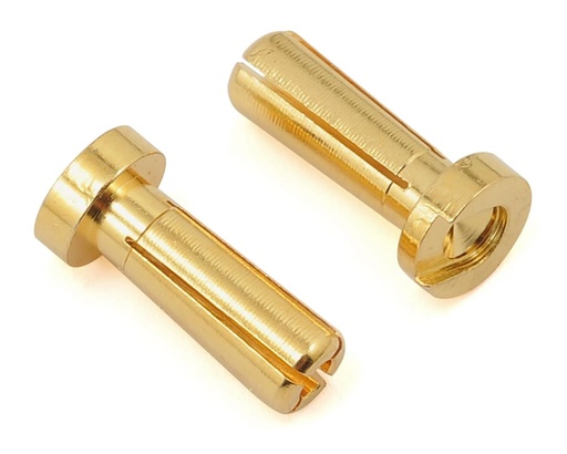 [PTK-5044] ProTek RC 4mm Low Profile "Super Bullet" Solid Gold Connectors (2 Male)