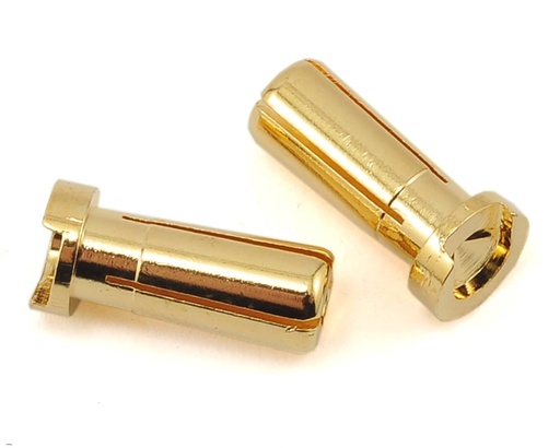 [PTK-5045] ProTek RC Low Profile 5mm "Super Bullet" Solid Gold Connectors (2 Male)