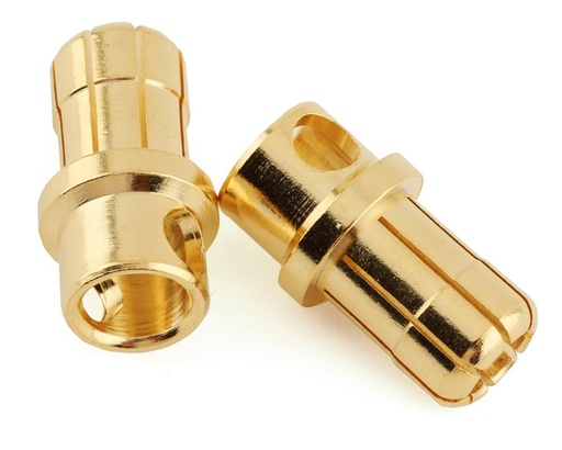 [PTK-5073] ProTek RC 8.0mm "Super Bullet" Solid Gold Connectors (2 Male)