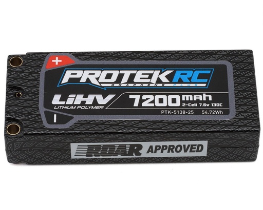 [PTK-5138-25] ProTek RC 2S 130C Low IR Si-Graphene+ HV Mid-Sized LiPo Battery (7.6V/7200mAh)