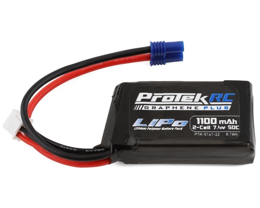 [PTK-5141-22] ProTek RC 2S 50C 1100mAh Losi Mini T/B & JRX2 LiPo Battery w/EC2 Connector
