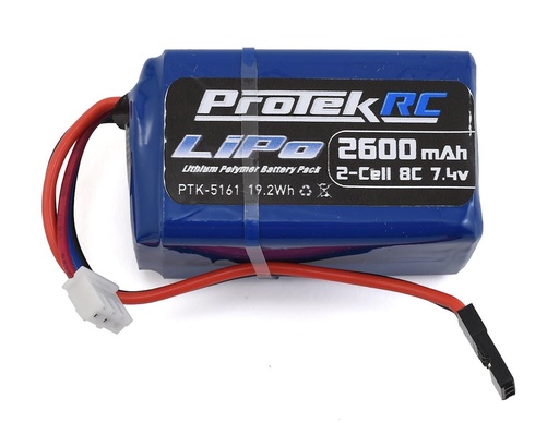 [PTK-5161] ProTek RC LiPo Hump/Short Receiver Battery Pack (Kyosho/Tekno) (7.4V/2600mAh)