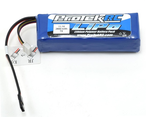 [PTK-5173] ProTek RC LiPo Transmitter Battery (11.1V/2800mAh) (Futaba/JR/Spektrum/KO)
