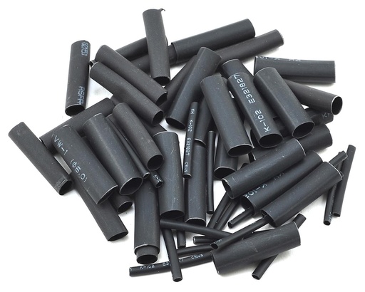 [PTK-5453] ProTek RC 1.5, 5, 6 & 8mm Shrink Tubing Assortment Pack (Black) (20) (1" Length)