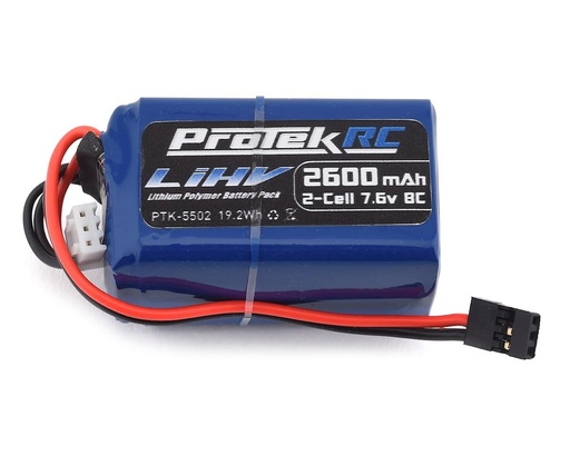[PTK-5502] ProTek RC HV LiPo Hump/Short Receiver Battery Pack (Kyosho/Tekno) (7.6V/2600mAh)
