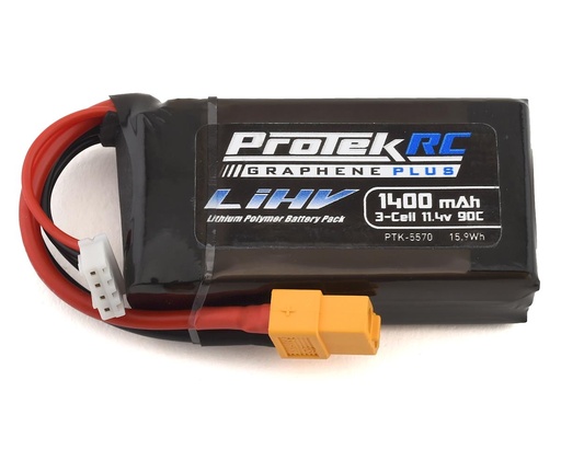 [PTK-5570] ProTek RC 3S 90C Si-Graphene + HV LiPo Battery w/XT60 Connector (11.4V/1400mAh)