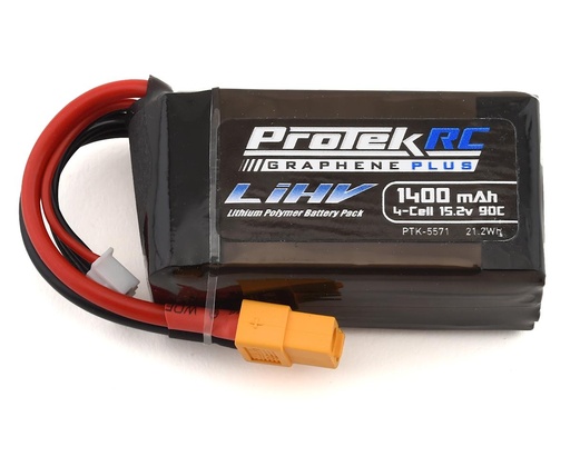 [PTK-5571] ProTek RC 4S 90C Si-Graphene + HV LiPo Battery w/XT60 Connector (15.2V/1400mAh)