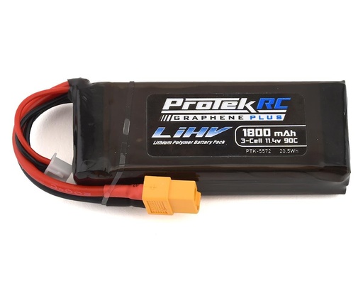 [PTK-5572] ProTek RC 3S 90C Si-Graphene + HV LiPo Battery w/XT60 Connector (11.4V/1800mAh)