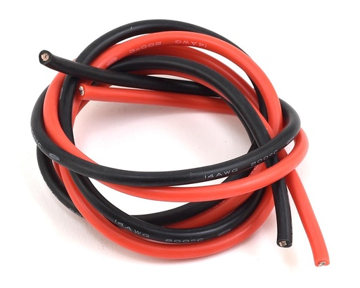 [PTK-5615] ProTek RC Silicone Hookup Wire (Red & Black) (2' Each) (14AWG)