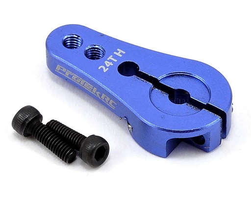 [PTK-7810] ProTek RC 4mm Aluminum Short Clamping Servo Horn (Blue) (24T-Hitec)