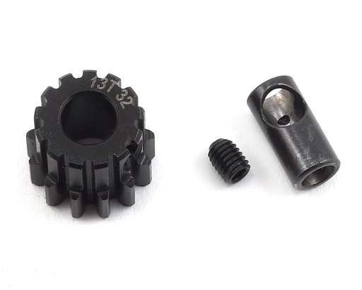 [PTK-8056] ProTek RC Steel 32P Pinion Gear w/3.17mm Reducer Sleeve (Mod .8) (5mm Bore) (13T)