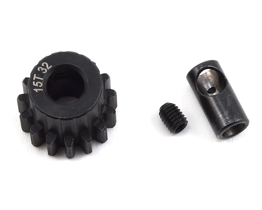 [PTK-8058] ProTek RC Steel 32P Pinion Gear w/3.17mm Reducer Sleeve (Mod .8) (5mm Bore) (15T)