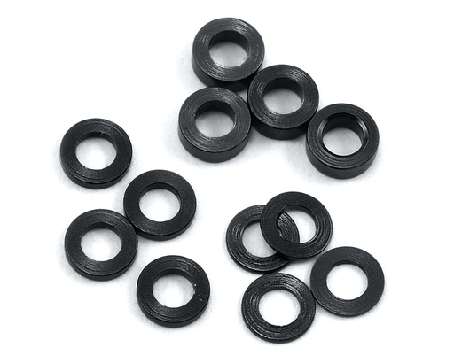 [PTK-8370] ProTek RC Aluminum Ball Stud Washer Set (Black) (12) (0.5mm, 1.0mm & 2.0mm)