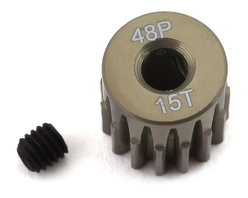 [PTK-8602] ProTek RC 48P Lightweight Hard Anodized Aluminum Pinion Gear (3.17mm Bore) (15T)