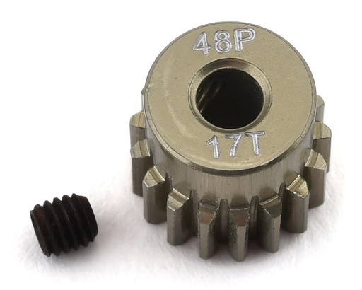 [PTK-8604] ProTek RC 48P Lightweight Hard Anodized Aluminum Pinion Gear (3.17mm Bore) (17T)
