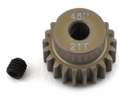 [PTK-8608] ProTek RC 48P Lightweight Hard Anodized Aluminum Pinion Gear (3.17mm Bore) (21T)