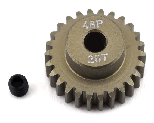 [PTK-8613] ProTek RC 48P Lightweight Hard Anodized Aluminum Pinion Gear (3.17mm Bore) (26T)