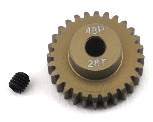 [PTK-8615] ProTek RC 48P Lightweight Hard Anodized Aluminum Pinion Gear (3.17mm Bore) (28T)