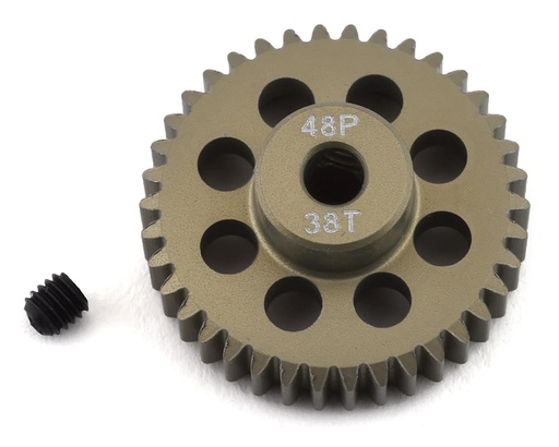[PTK-8625] ProTek RC 48P Lightweight Hard Anodized Aluminum Pinion Gear (3.17mm Bore) (38T)