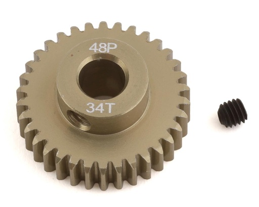 [PTK-8654] ProTek RC 48P Lightweight Hard Anodized Aluminum Pinion Gear (5.0mm Bore) (34T)