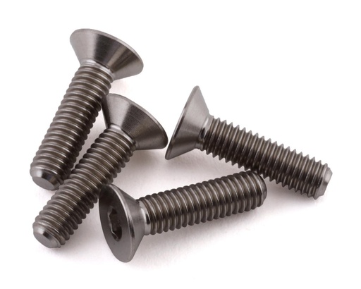 [PTK-T-5086] ProTek RC 3x12mm "Grade 5" Titanium Flat Head Hex Screw (4)