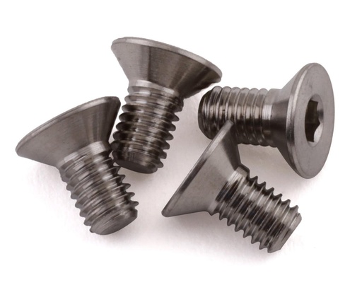 [PTK-T-5099] ProTek RC 3x6mm "Grade 5" Titanium Flat Head Hex Screw (4)