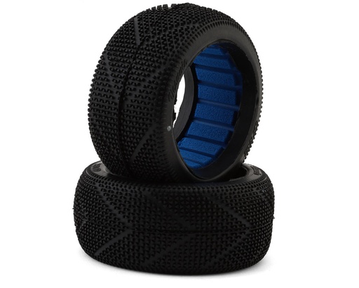 [HR-001-0662] HotRace Vesuvio 1/8 Buggy Tires w/Inserts (2) (White)