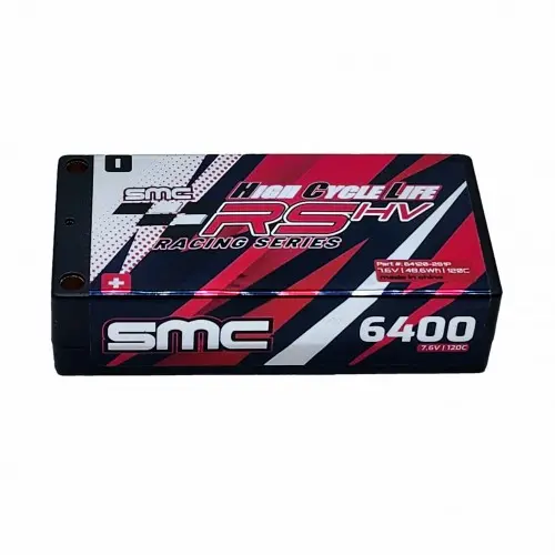[64120-2S1P] SMC HCL-RS 7.6V-6400mAh 120C LiHV 5mm Inboard Hardcase
