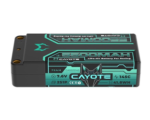 [CYE552S145] Cayote 2S 145C LCG Shorty LiHV Battery (7.6V/5500mAh)