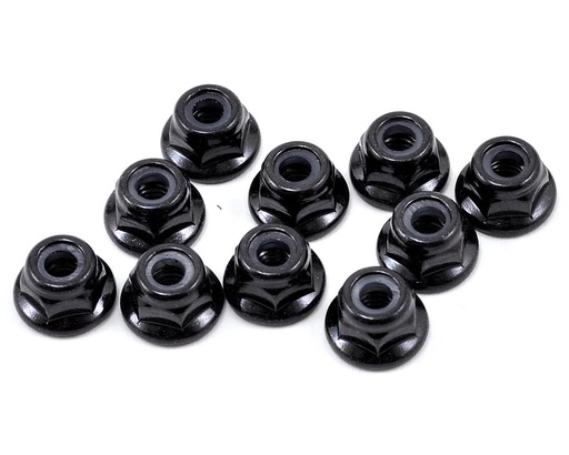 [TKR1212] Tekno RC M4 Flanged Locknut (Black) (10)