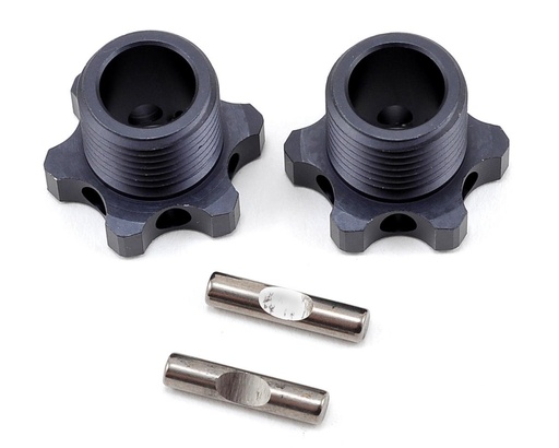 [TKR5071X] Tekno RC Aluminum Lightened Wheel Hub Set w/Pins (Gun Metal) (2)
