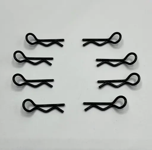 [GRC341] 10th Scale Opposable Body Clips - Black (4 Left 4 Right)