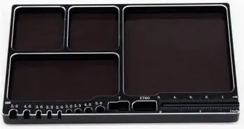 [HDTT09006A] Hobby Details Multifunction Magnetic Tool/Screw Tray 160x100x11mm - Black