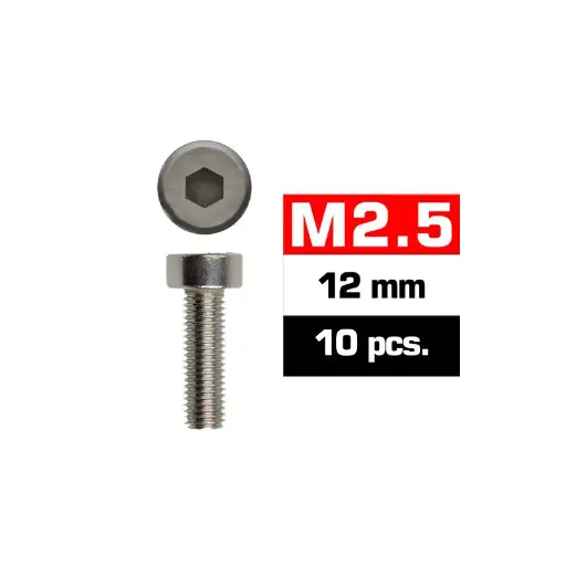 [UR1632512] Ultimate Racing M2.5X12MM Cap Head Screws (10 PCS) 