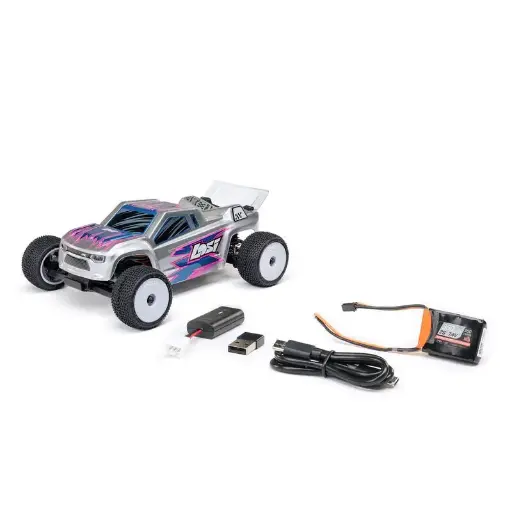 [LOS-1392T2] Losi Micro-T 1/28 2WD Silver RTR 